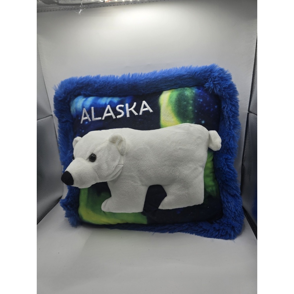 Wishpets Alaska 3-D Polar Bear Pillow  Plush Soft Toy Stuffed Animal